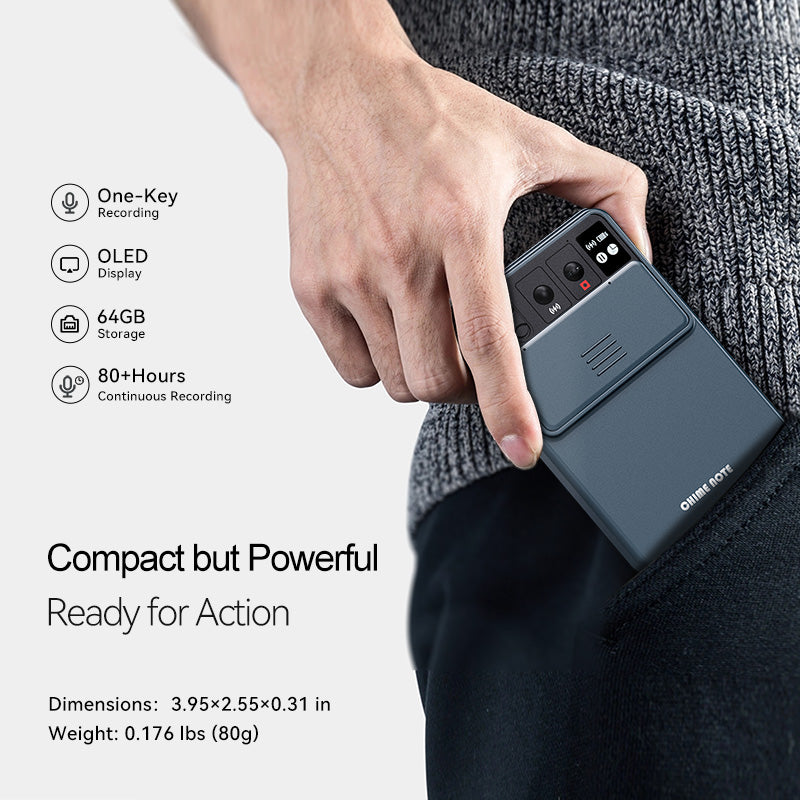 Voice Recorder Portable Protective Case, Compatible with Chime Note Pro AI Recorder, Carrying Case - CHIMENOTE