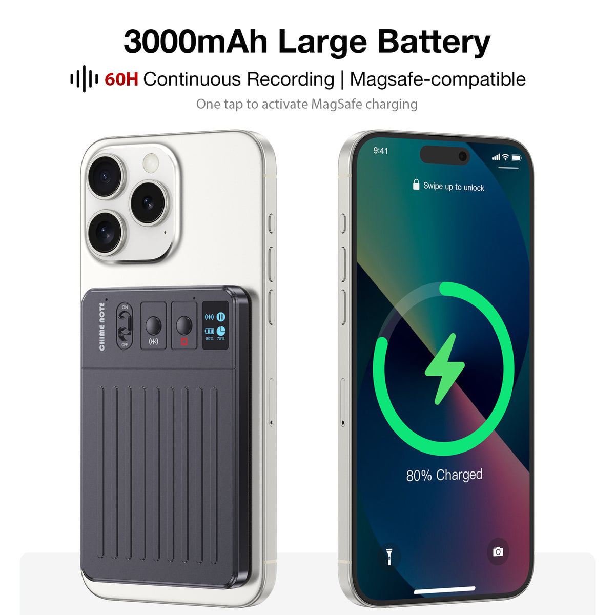 CHIME NOTE Pro AI Voice Recorder with ChatGPT-Powered Summaries